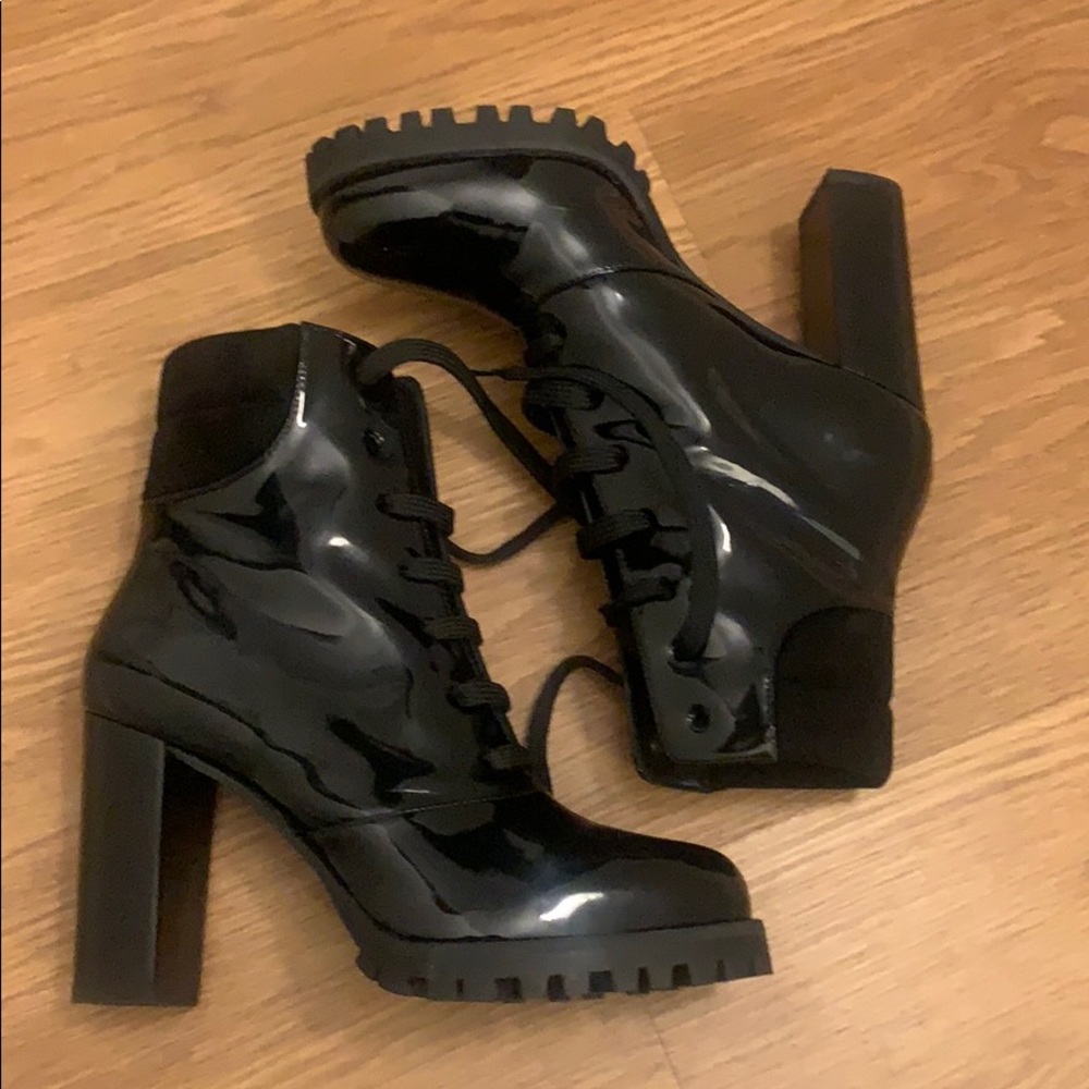 Stuart Weitzman Patent Booties